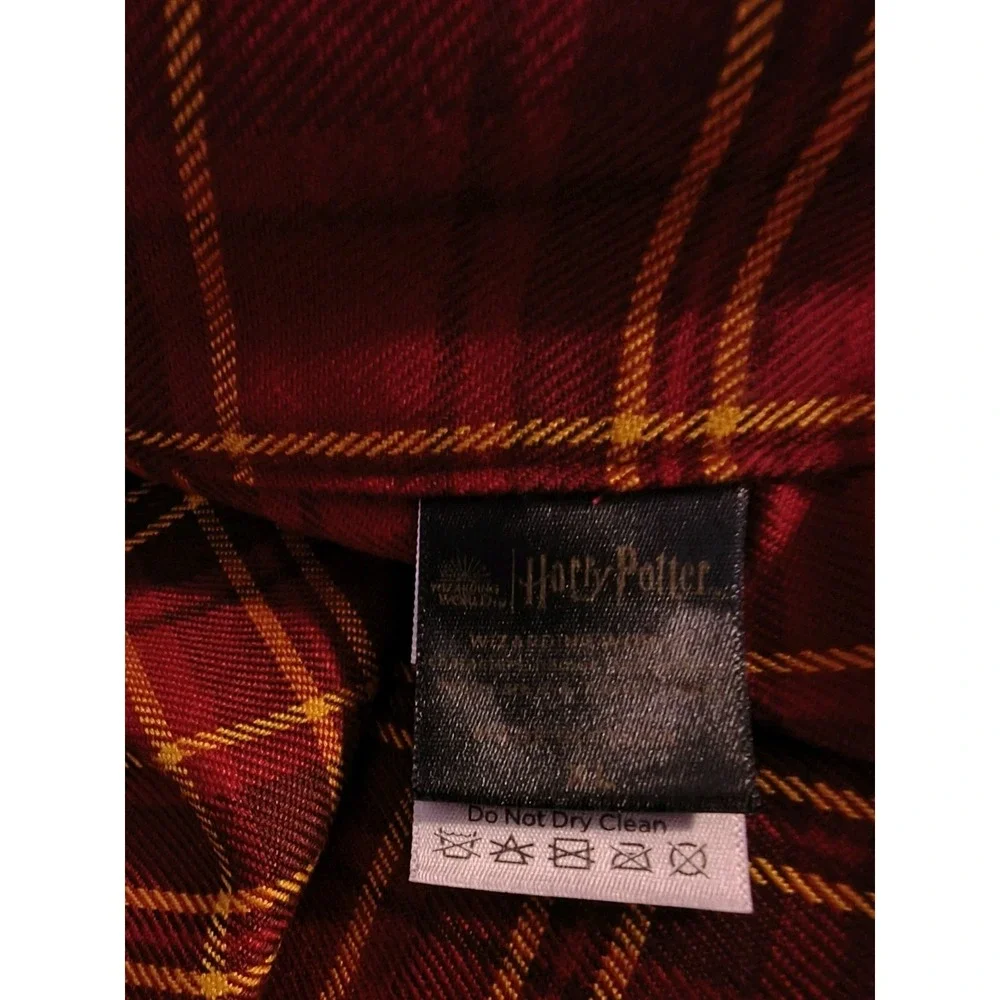 Harry Potter Gryffindor Plaid Pleated Skirt Women's XL Cosplay Mini Kilt & Pin
